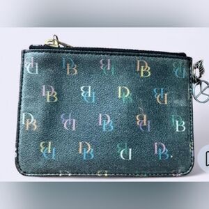 Dooney & Bourke Black Rainbow DB Logo Coin Pouch